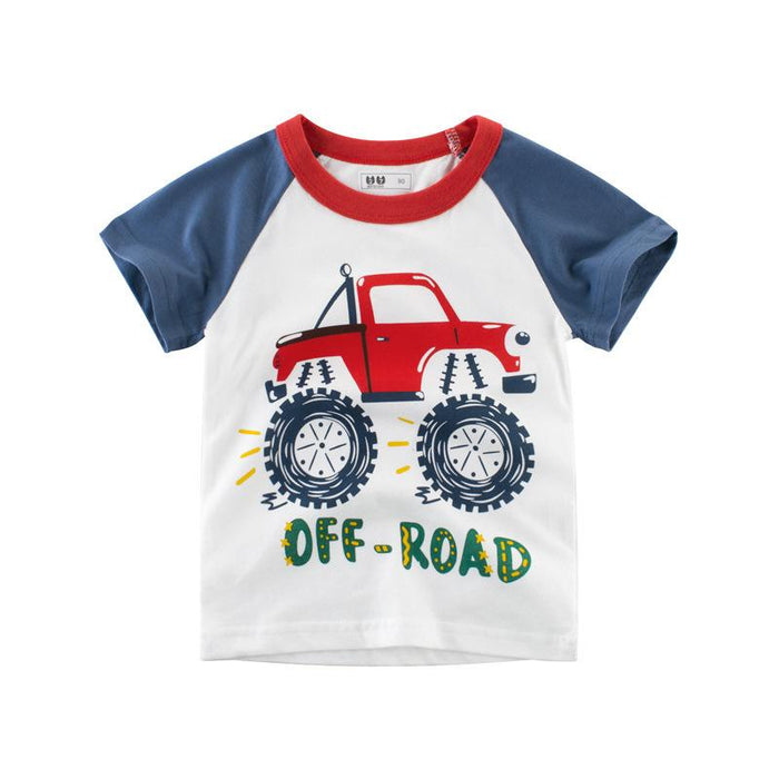 Boys cartoon short sleeve T-shirt