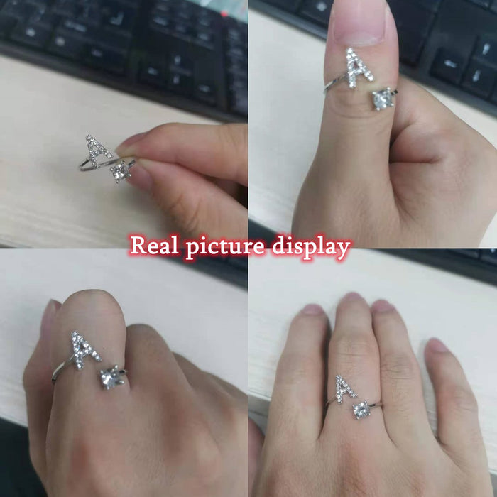 A-Z Letter Adjustable Opening Rings