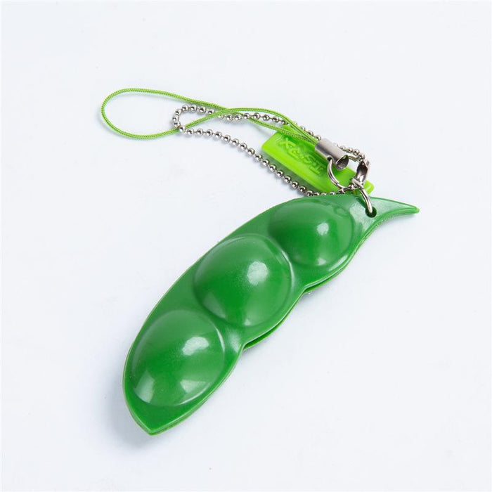 Pea Bean Keychain Decompression Squeeze Toy