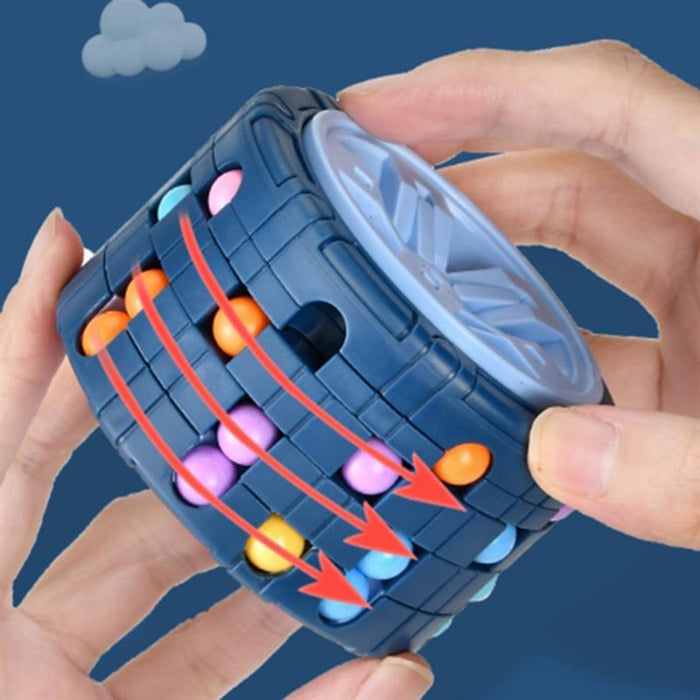 Spin and slide cube puzzle toy for kids