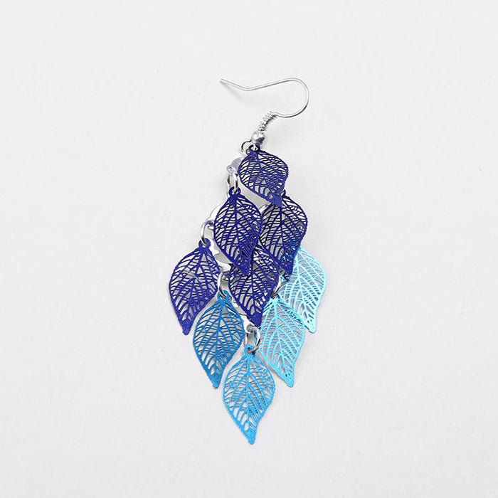 New Fashion LEAF EARRINGS COLOR Earrings Earrings Earrings Copper Accessories Jewelry