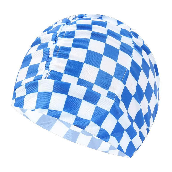 Adult Pleated Cloth Women's  Ear Protection Swimming Cap