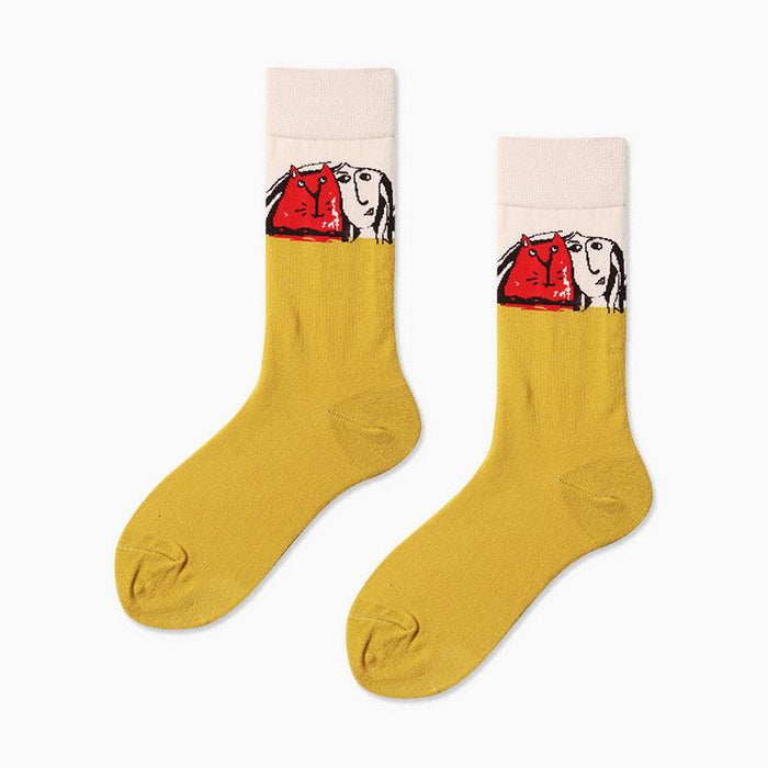 Outdoor Skateboard Sox Winter Creative Abstract Funny Socks