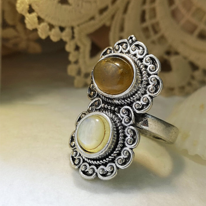 Vintage Ring Female Jewelry Exaggerated Ring