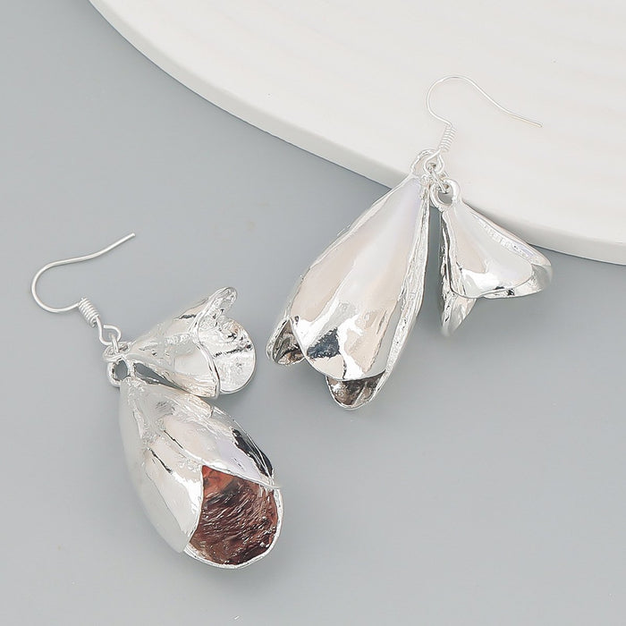 Simple Tulip Retro Flower Earrings Female
