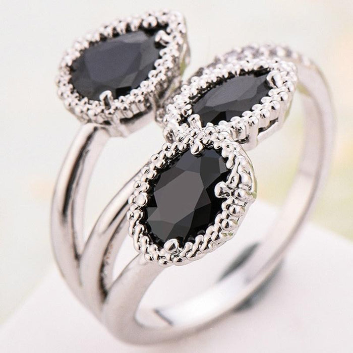 Fashion Character 14K White Gold Plated Adjustable Rings