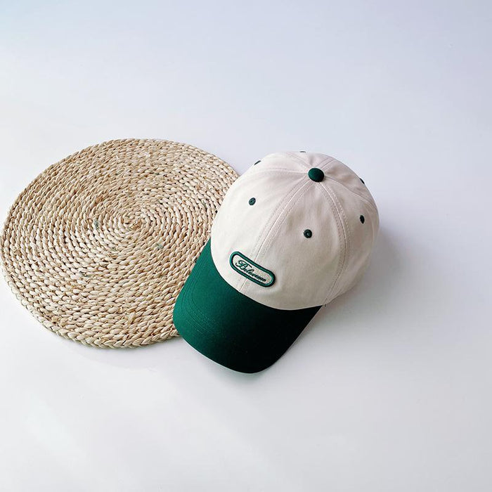 Fashion Color Block Simple Embroidered Children's Baseball Cap