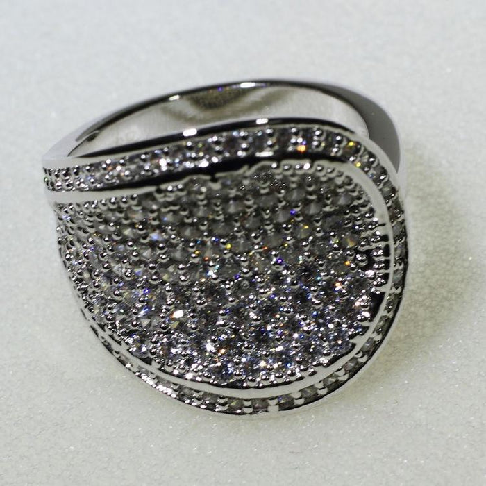 Luxury Women and Men White Zircon Rings