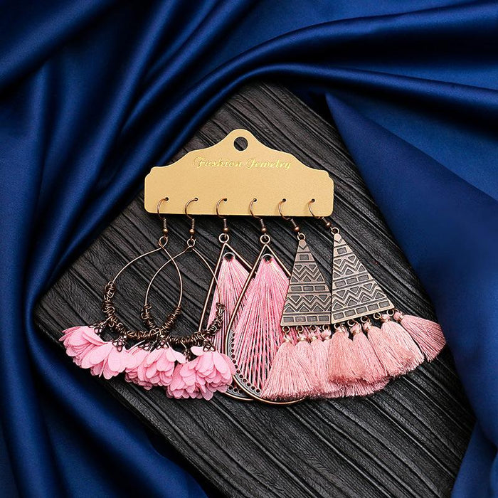 3 pairs/set Earrings Bohemian Style Jewelry X0X36208