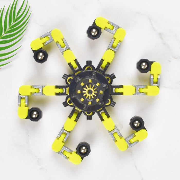 Deformable fingertip sensory mechanical fidget spinner