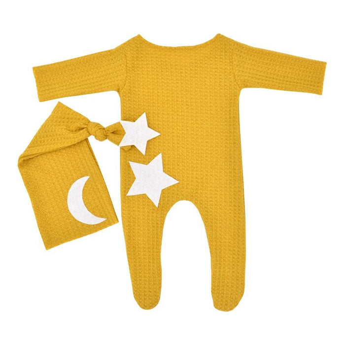 Two Piece Star Moon Knitted Jumpsuit