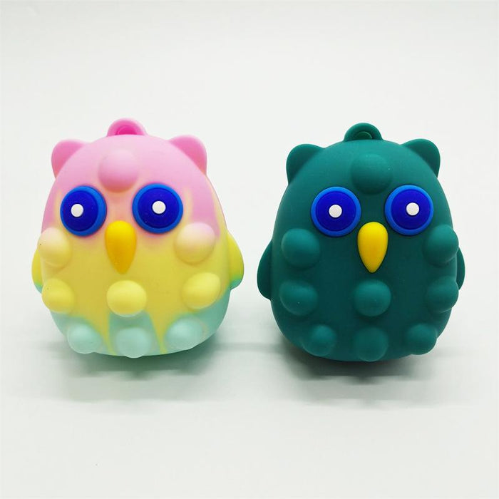 Kids 3D Owl Silicone Grip Ball Toys