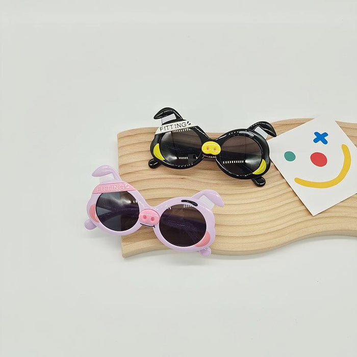 Cartoon Pig Anti Ultraviolet Silicone Children's Sunglasses