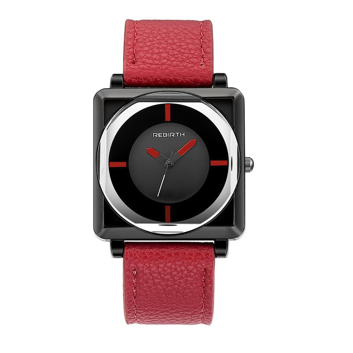 Square Women Leather Wrist Watches