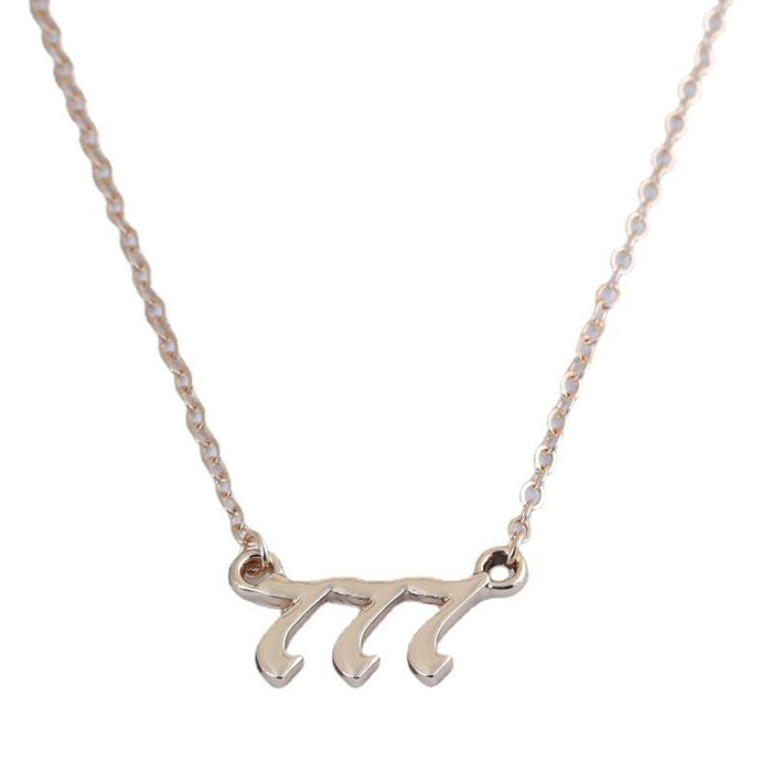 Stainless Steel Chain Vacuum Plated Digital Card Clavicle Chain