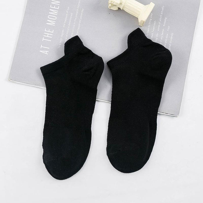 Summer Thin Socks Solid Color Sweat Absorbing Breathable Boat Socks