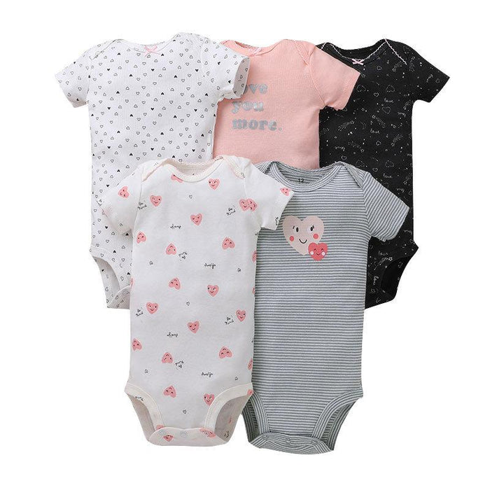 5pc Pack Cartoon Baby Summer Jumpsuit