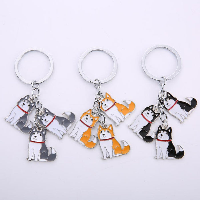 Creative Cartoon Pet Dog Car Key Ring Keychain