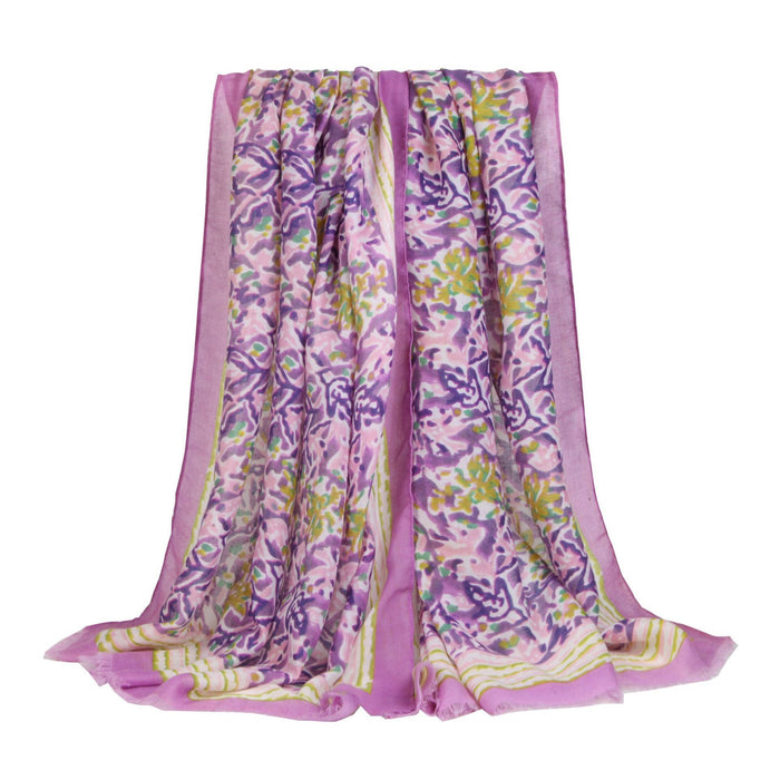 Printed Scarf Shawl Small Flower Print Sunscreen Warmth