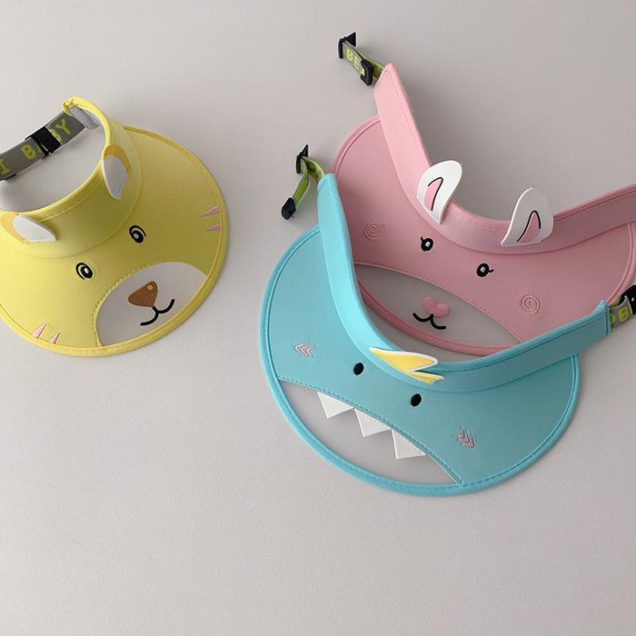 Summer UV Protection Cute Bear Children's Empty Top Hat