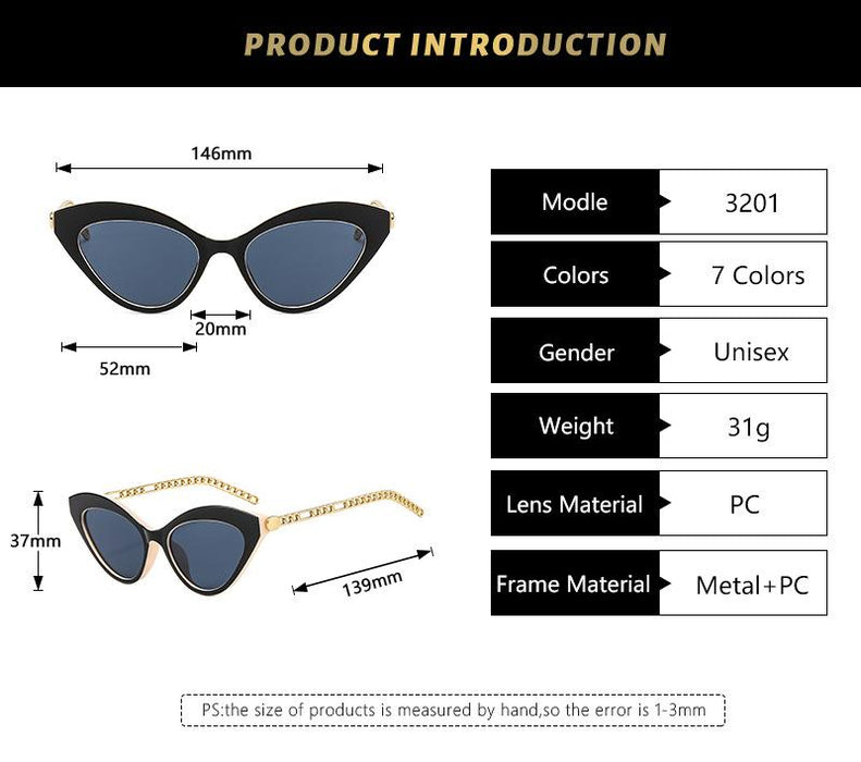 Cat's eye chain Sunglasses