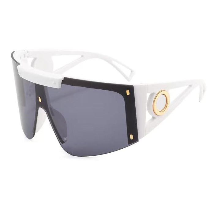 One piece half frame sunglasses