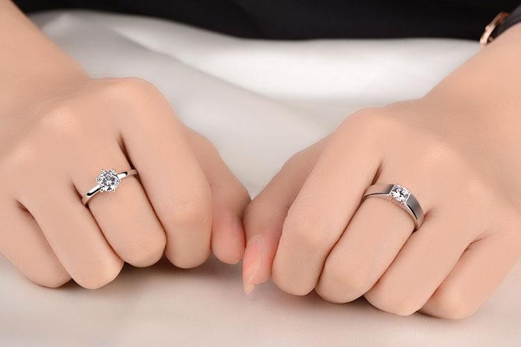 New Simple Creative Couple Opening Ring