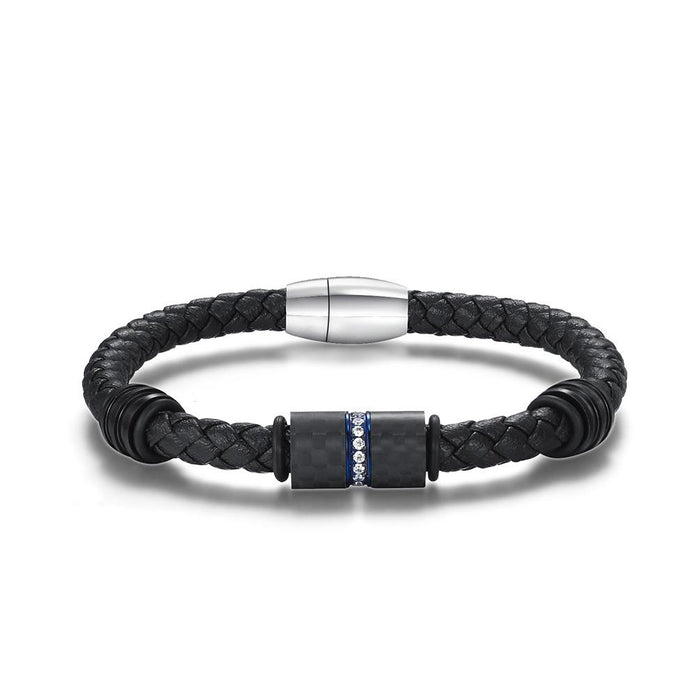 Fashion Men's Carbon Fiber Titanium Steel Bracelet Jewelry