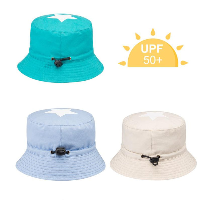 Star Children's Fisherman Uv50 + Beach Holiday sun-proof Bucket Hat