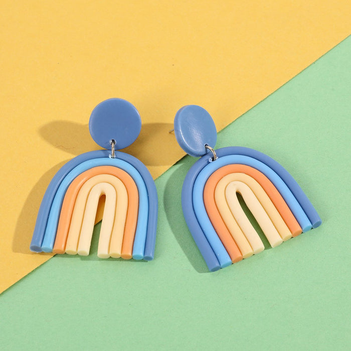 New U-shaped Cute Fashion Soft Ceramic Earrings