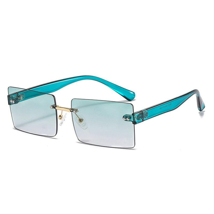 Square frameless colour candy Sunglasses