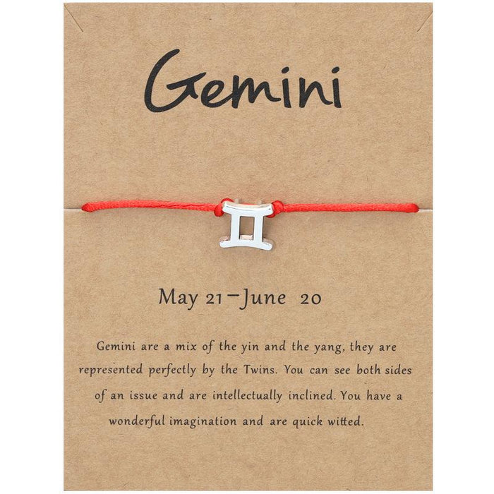 Twelve Constellations Bracelet Constellation Card Bracelet