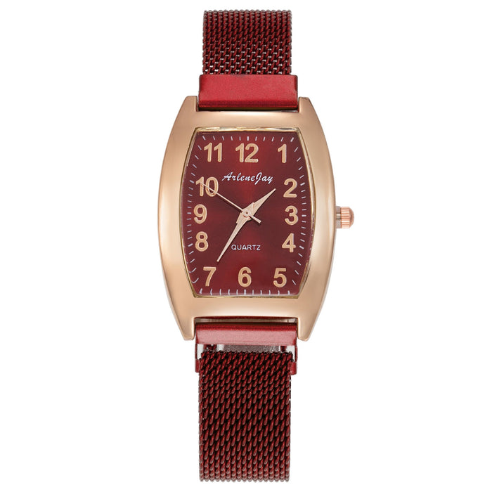 New Simple and Fashionable Square Digital Mesh Belt Women's Watch Llz20030
