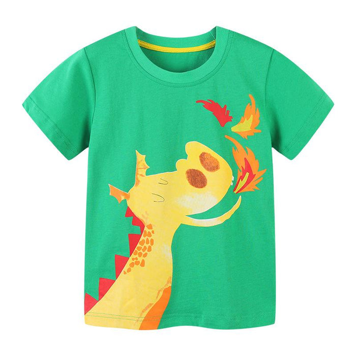 Kids Knit Cotton T-Shirt Boys Short Sleeve