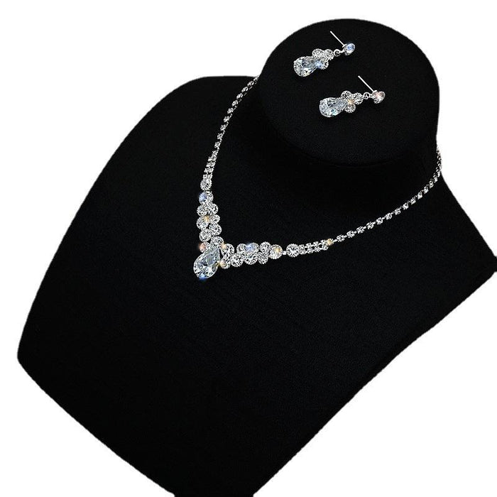 New All-match Women's Jewelry Earrings Necklace Two-piece Set