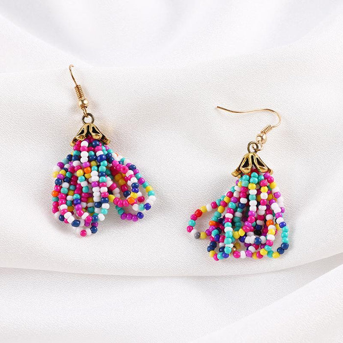 New Bohemian Creative Handmade Tassel Earrings