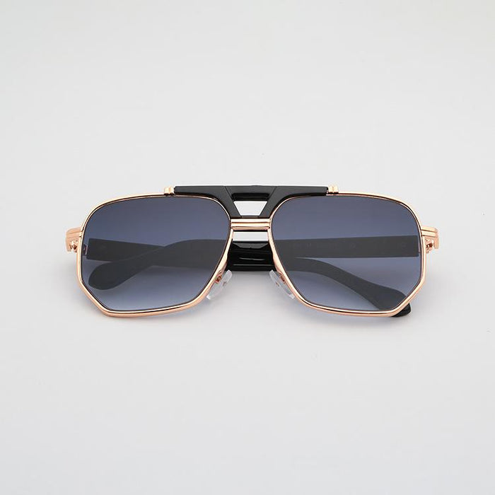 Men's and women's metal double beam Sunglasses