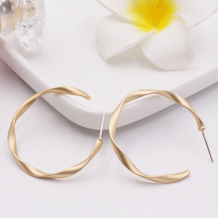 New Vintage C Shape Matte Women's Earrings