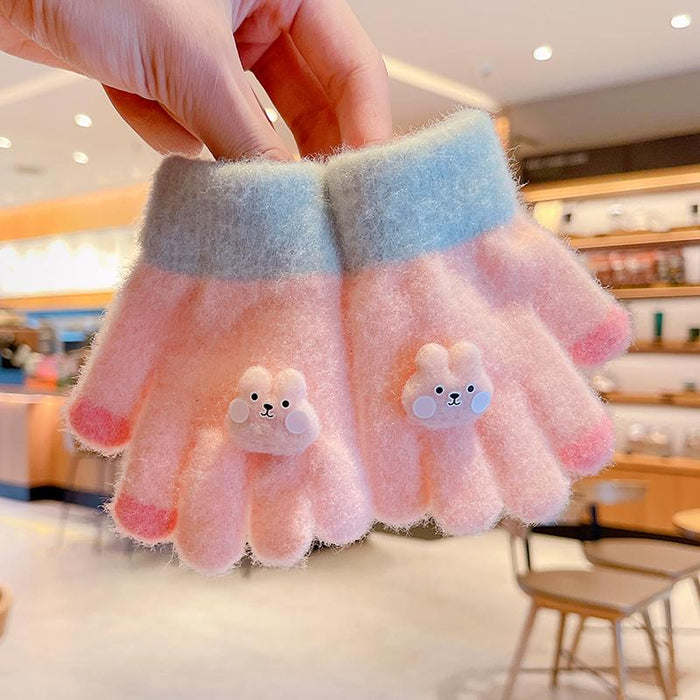 0-3 Years Old Winter Baby Cute Knitting Cartoon Gloves