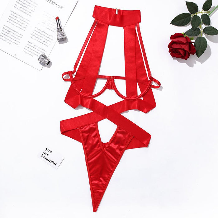 Women Sexy Lingerie Fashion Halter Bodysuit