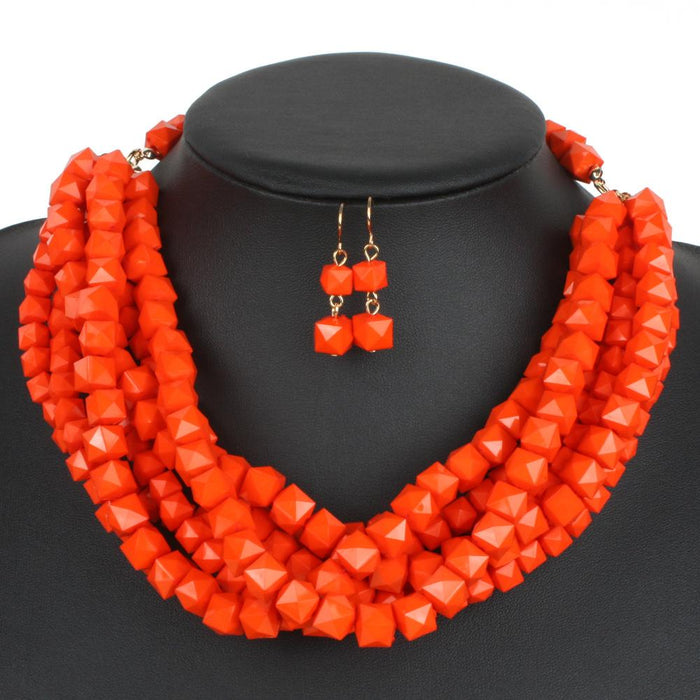 Ladies Jewelry Beaded Fashion Personality Layered Necklace