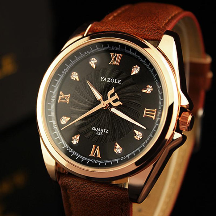 Yazole Watch Thread Business Men Watch Korean Large Dial Male Watch Rhinestone Designer