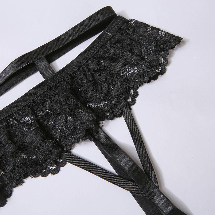 Women Lace Underwear Sexy Bra Lingerie Three Piece Set