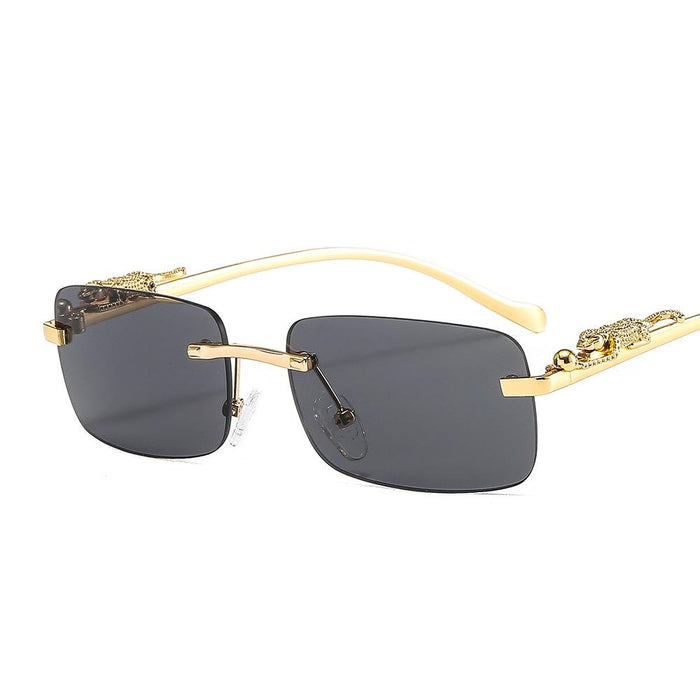 Cheetah frameless square Sunglasses