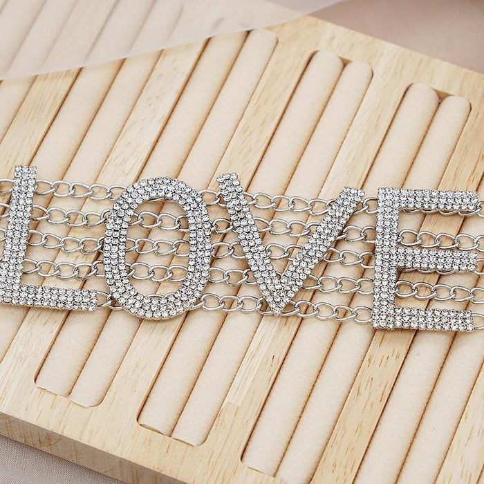 New Personalized Hip Hop Letter Love Fashion Women's Necklace