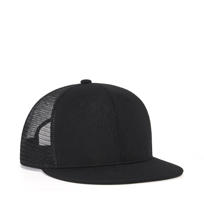 New Solid Color Hip Hop Cap Baseball Cap Flat Brimmed Mesh Cap