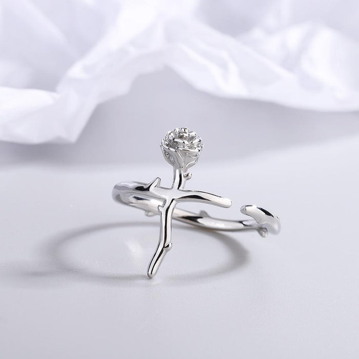 Fashion Simple Rose Open Ring