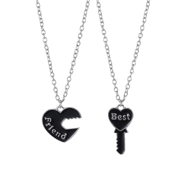 2 Pcs/ Set Best Friends Honey Love Couple Necklace