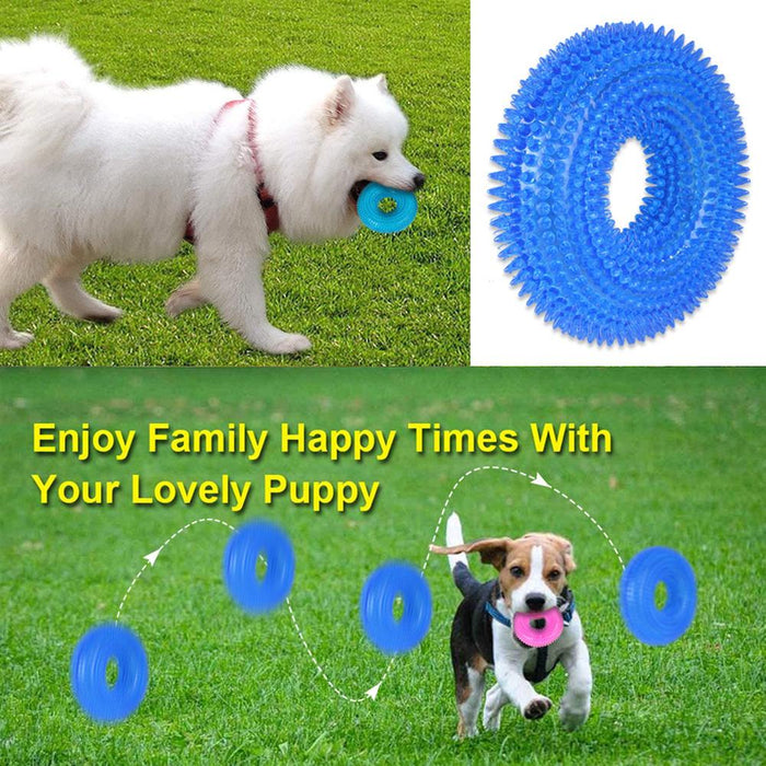 Dog TPR Chew Toy Ring Teeth Cleaning Sound Toy