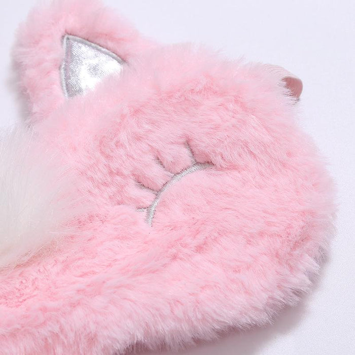 Cartoon Plush Blackout Unicorn Eye Patch Eye Mask
